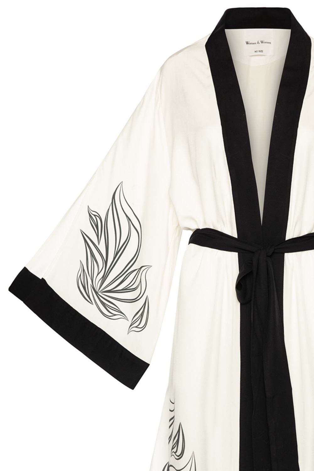 Lina Beyaz Keten Kimono