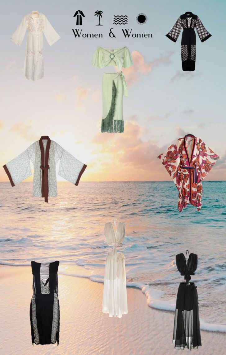 kimono, elbise ve etek üst takımlar