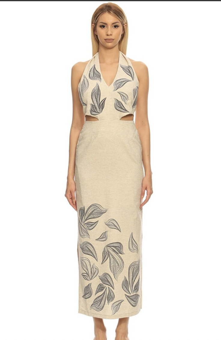 santa-monica-linen-halter-neck-open-back-cut-out-long-slit-dress